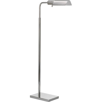 Studio Adjustable Light Floor Lamp, Polished Nickel