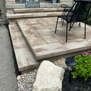 Modern Front Entrance Steps, Bistro Patio