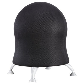 Pemberly Row Contemporary Active Seating Ball Chair in Black