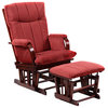 Home Deluxe Glider Chair and Ottoman, Marsala