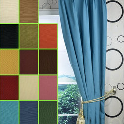 Hudson Yarn Dyed Solid Blackout Double Pinch Pleat Curtains - Curtains