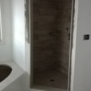 Shower stall in process