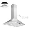 36" 380 CFM Ducted Island Range Hood with LED Lighting in Stainless Steel