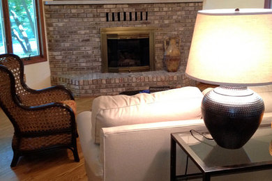 Elegant living room photo in Grand Rapids