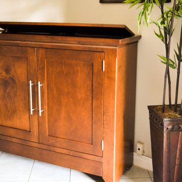Automated TV Lift Cabinet in Solid Cherry (The Richmond)