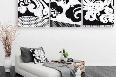 Inspiration for a contemporary living room remodel in Salt Lake City