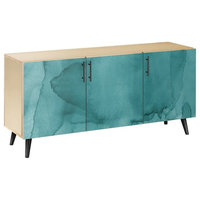 NYE Koncept Pacific Waters Flare Sideboard, Natural/Black