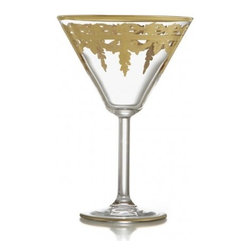 Arte Italica Vetro Gold Martini Glass - Dinnerware