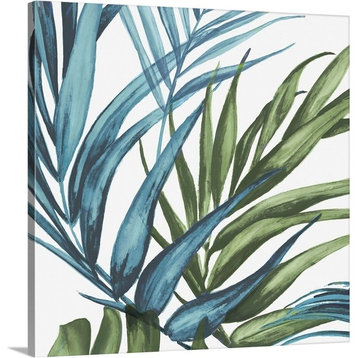 "Palm Leaves II" Wrapped Canvas Art Print, 20"x20"x1.5"