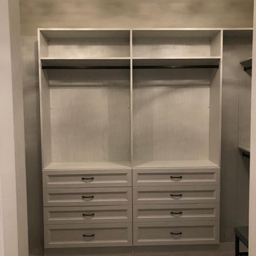Chic Custom Beige Walk-In Closets: A Stylish Storage Solution