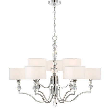 Evi 9-Light Chandelier, Chrome