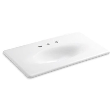 Kohler Iron/Impressions 37" Vanity-Top Bathroom Sink, White