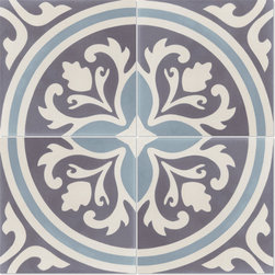 Villa Lagoon Tile - Mia Handcrafted Cement Tile, Sample - Wall And Floor Tile
