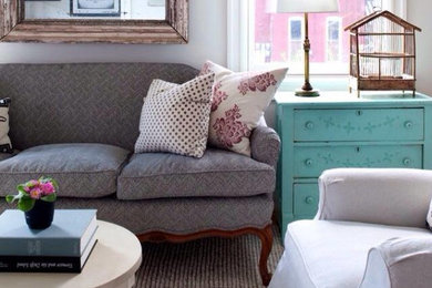 Elegant living room photo in Edmonton