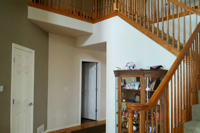 Before and After staircase banister/railings