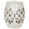 Safavieh Imperial Vine Garden Stool, Cream