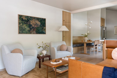 Example of a trendy living room design in Los Angeles