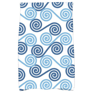 Rip Curl, Geometric Print Kitchen Towel, Blue