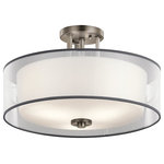 Kichler - Semi Flush 3-Light, Antique Pewter - At Kichler, we've been shedding light on what's important since 1938 by creating dependable, high-quality fixtures. Even as a global brand, we focus on building and strengthening relationships with not only customers and professionals, but with homeowners who choose our products for their homes. We offer more than 3,000 trend-right decorative lighting, landscape lighting and ceiling fan products in innumerable styles to enhance everything you do and show everyone you love in the best possible light.