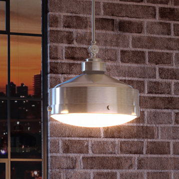 Luxury Urban Loft Pendant Light, Brushed Nickel, UHP3570
