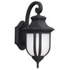 Sea Gull Lighting Medium LED Outdoor Lantern, Black