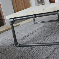Casey White Washed Reclaimed Scaffolding Boards Coffee Table - Coffee Tables