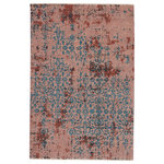 Vibe by Jaipur Living - Vibe by Jaipur Living Zea Trellis Area Rug, 7'10"x11'1" - Inspired by the vintage perfection of sun-bathed Turkish designs, the Myriad collection is warm and inviting with faded yet moody hues. The Zea area rug features an erased brocade motif in a femme yet bold color scheme of pink and teal. This power-loomed rug features a plush and durable blend of polyester and polypropylene, lending the ideal accent to high-traffic spaces.