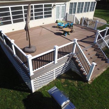 Azek Vintage Deck with Timbertech Rail & Lights