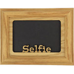 Northland Frames and Gifts - Selfie Oak Picture Frame and Oak Matte, 5"x7", Horizontal - Looking for the perfect gift? This 5x7 Selfie Picture frame holds either a 4x6 photo that you can tape directly onto the wood mat or a cropped 5x7 photo that you can just set inside the frame; no tape necessary. This handmade 5x7 oak wood frame comes with an easel back, Selfie Matte and glass. Perfect gift for any Holiday or special occasion!