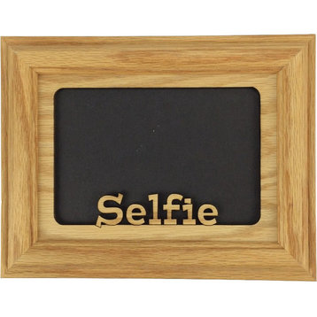 Selfie Oak Picture Frame and Oak Matte, 5"x7", Horizontal