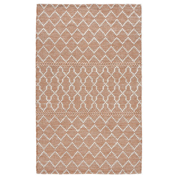 Sonora Indoor Outdoor Accent Rug by Kosas Home, Terracotta, Ivory, 2x3