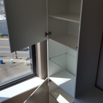 Custom Besta Entertainment Unit + Storage Towers