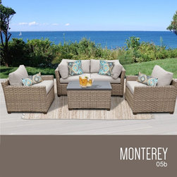 Monterey 05b 5-Piece Outdoor Wicker Patio Furniture Set - Patio Furniture And Outdoor Furniture