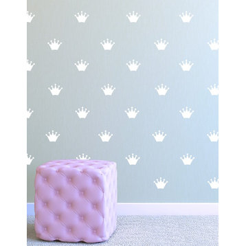 Crowns Pattern Wall Decal, 2", Bubble Gum