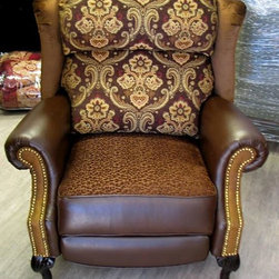 Transitional Multi fabric chair - Armchairs And Accent Chairs