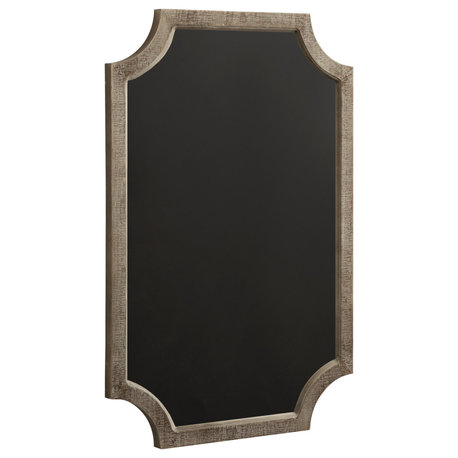 Hogan Framed Scallop Chalkboard, Rustic Brown, 24x36