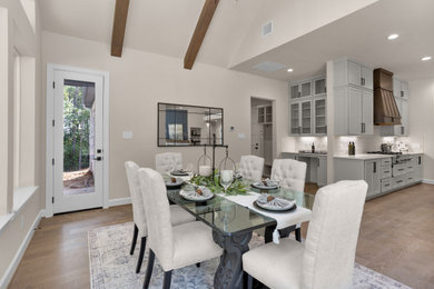 Minimalist dining room photo in Houston