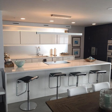 High Gloss Modern White Kitchen