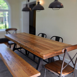Industrial rustic dining table and bench - Dining Tables