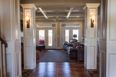 Example of an arts and crafts family room design in Other