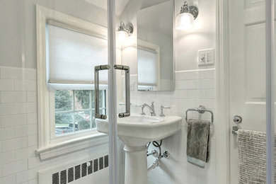 Example of an arts and crafts bathroom design in Other