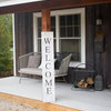 Rustic White Wash Front Porch Welcome Sign