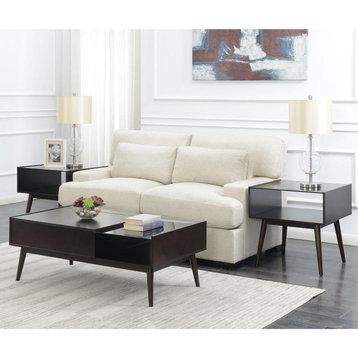 Morgan Mid-Century 3PC Occasional Set-Coffee Table & Two End Tables