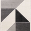 Sutton Collection Gray Cream Modern Geometric Area Rug, 7'10"x10'10"