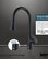 Karran 33" Top Mount Double Bowl 50/50 Quartz Kitchen Sink, Grey With Faucet