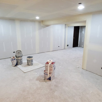 Remodeled finished basement in progress Antioch, IL