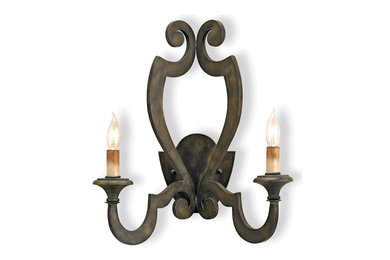 2 Retrospect Wall Sconces from Currey Co In a Hurry