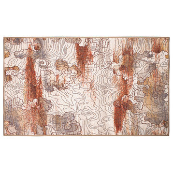 My Magic Carpet Vienna Abstract Natural Rug, 3'x5'