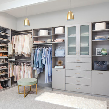 Modern Gray Custom Closet