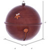 Vickerman 6" Copper Wood Grain Bell Orn 2/Bag